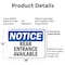 Signmission Rear Entrance Available, 18 in W x Rectangle, Plastic OS-2PACK-NS-P-1218-L-17989 - alternate 4